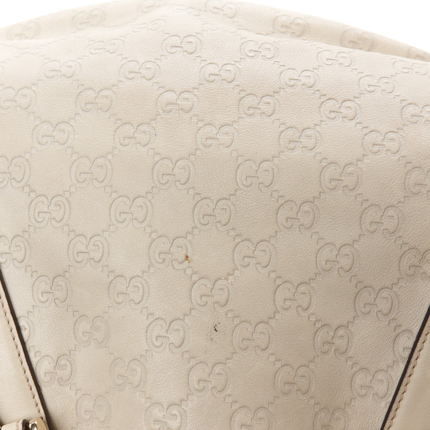 Guccissima Small Pelham Shoulder Bag Off White