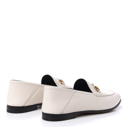 Gucci Lambskin Womens Brixton Horsebit Loafers 37 Mystic White 4 of 11