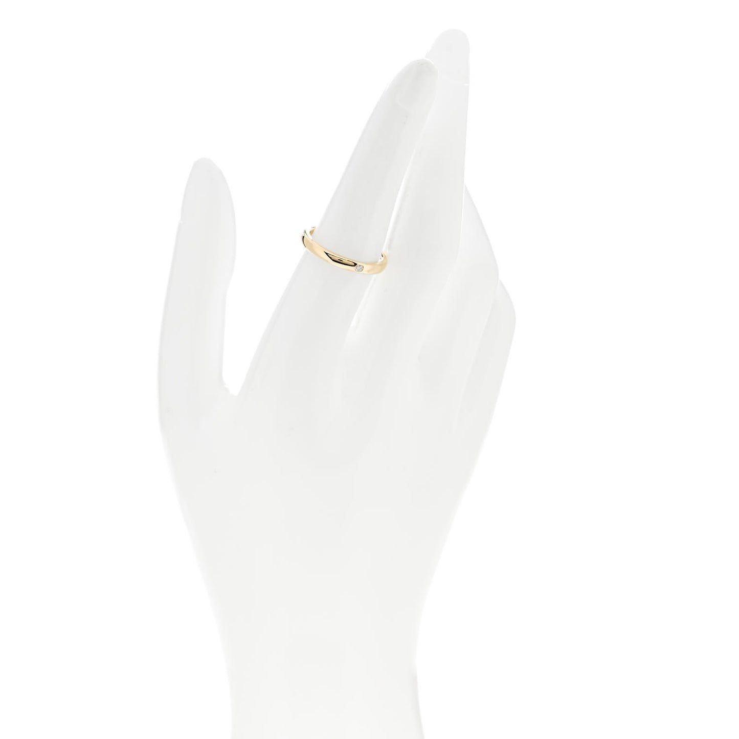 18K Yellow Gold Diamond 3mm Elsa Peretti Band Ring 54 6.75