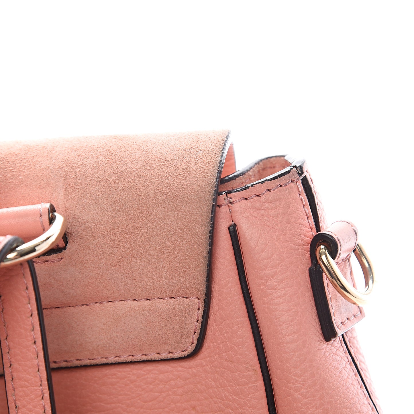 Suede Calfskin Mini Faye Backpack Ideal Blush