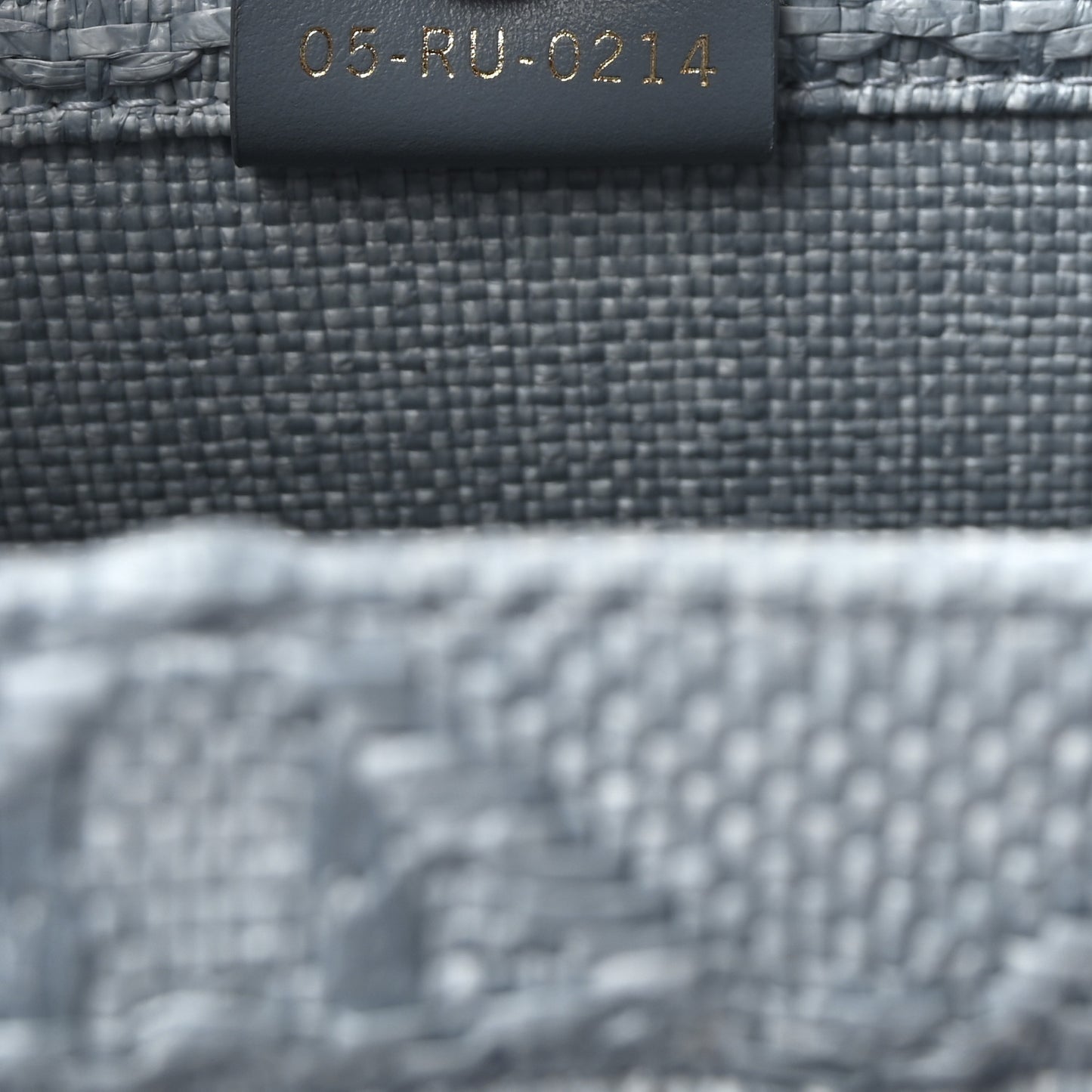 Raffia Cannage Medium Book Tote Blue