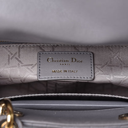 Christian Dior Lambskin Cannage Small My Lady Dior Gris 8 of 12