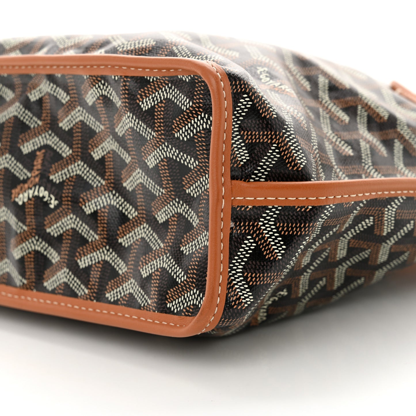 Goyardine Reversible Mini Anjou Black Gold