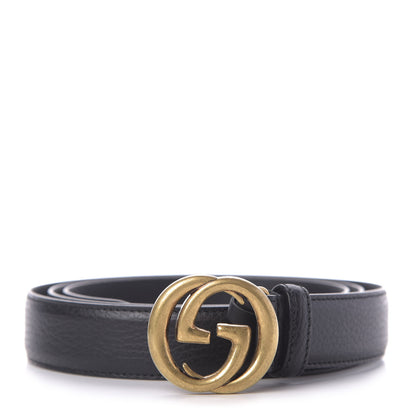 Gucci Calfskin Mens Interlocking G Belt 115 46 Black 1 of 7