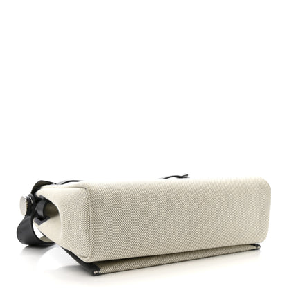 Hermes Military Toile Vache Hunter Herbag Zip Retourne 20 Ecru Bleu Glacier Ardoise 4 of 11
