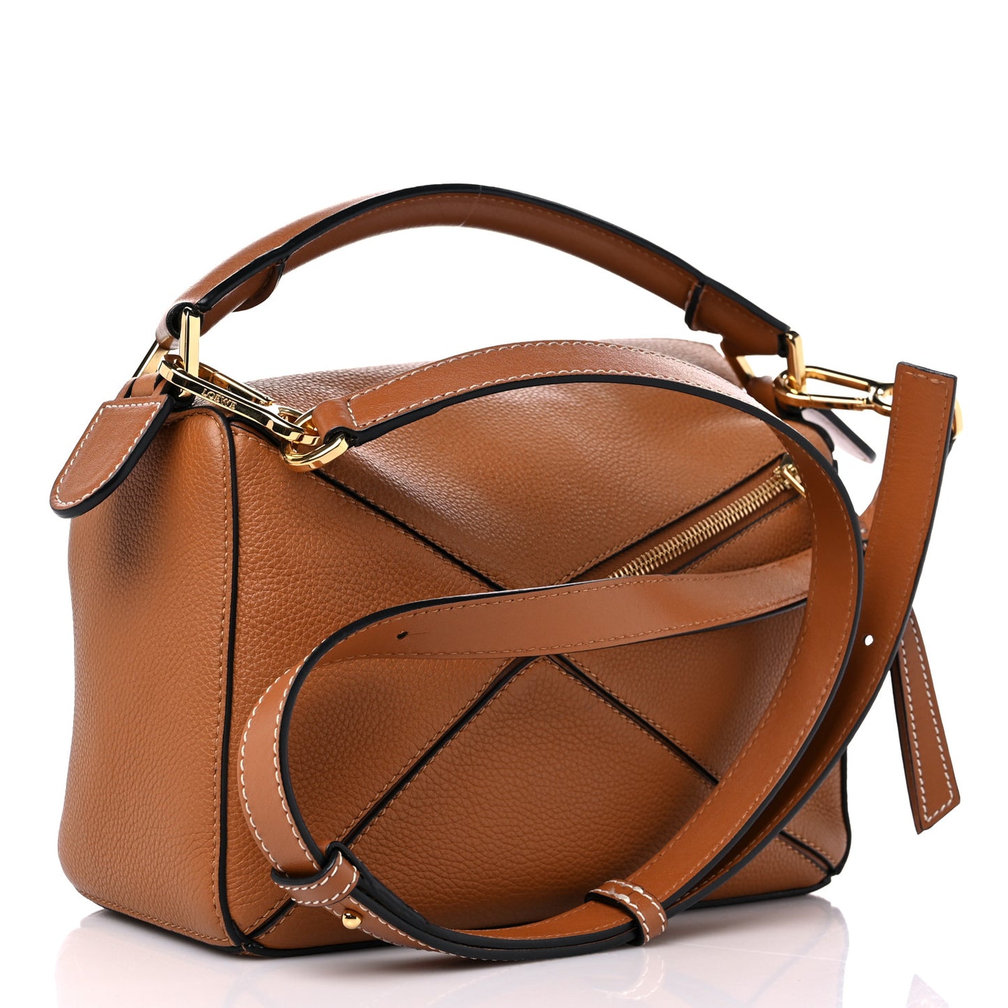 Calfskin Small Puzzle Bag Tan