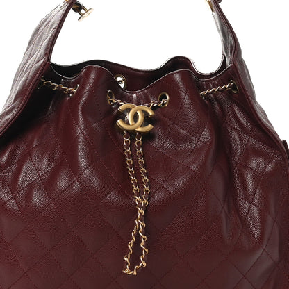Chanel Caviar Quilted Medium Chanel 25 Handbag Burgundy 9 of 11