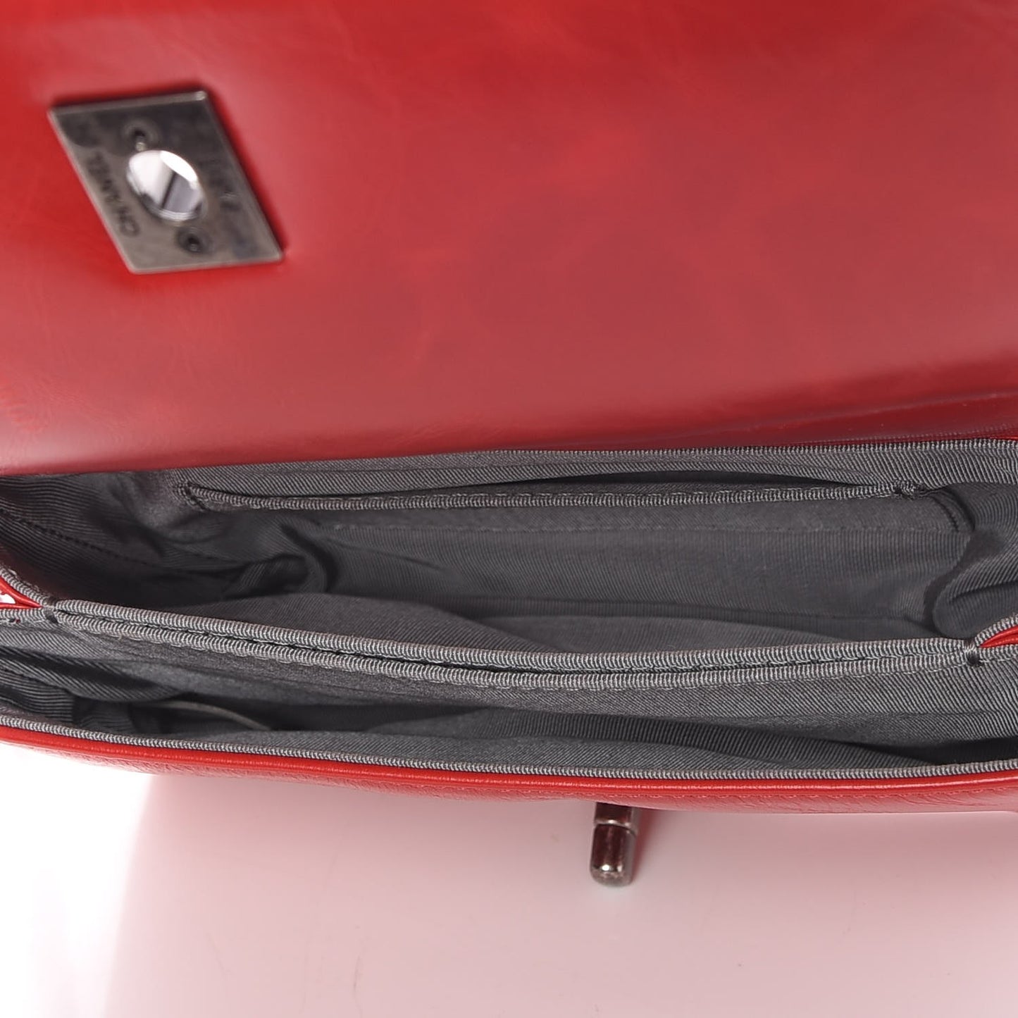 Calfskin Quilted Small Korean Garden Flap Red