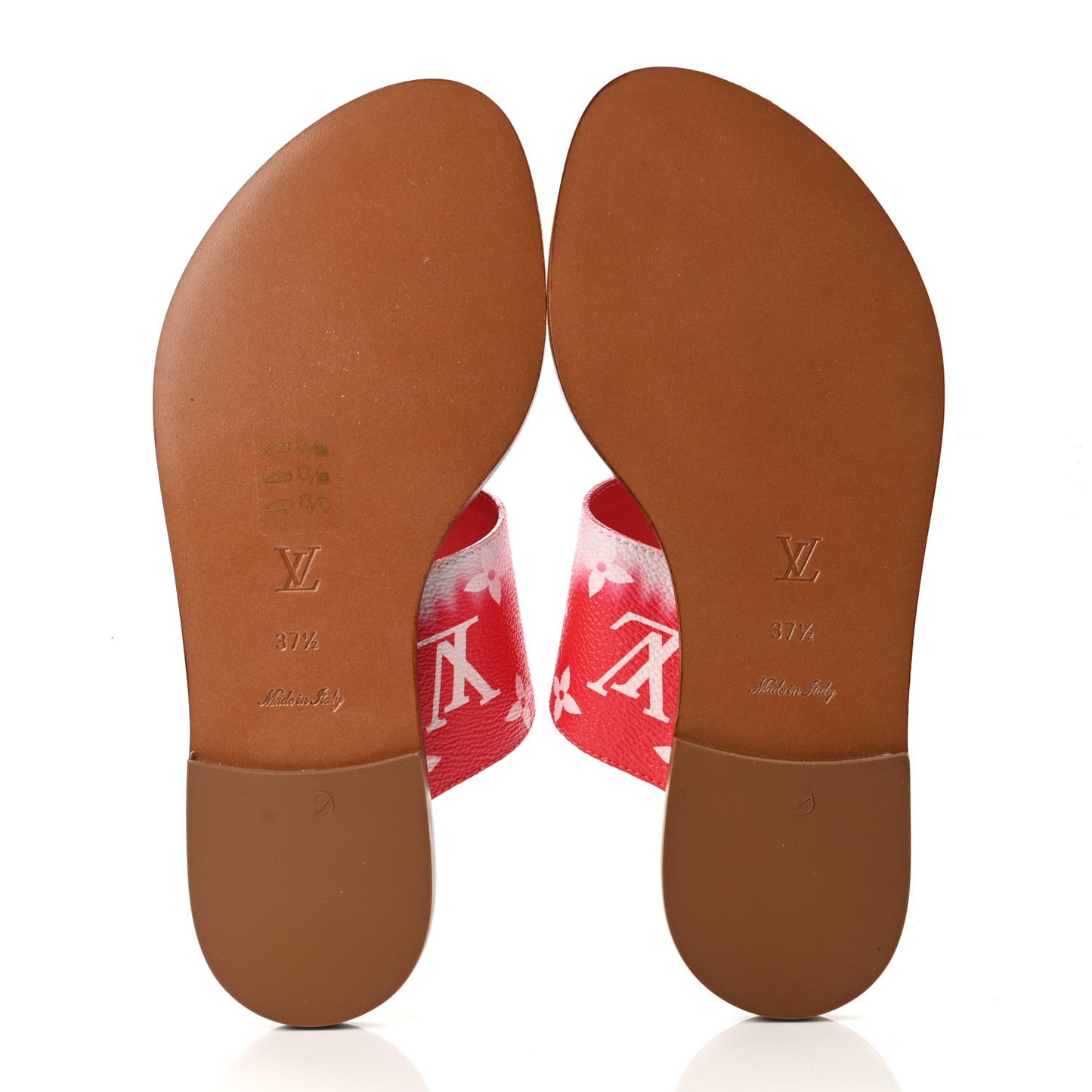 Monogram Escale Palma Sandals 37.5 Rouge