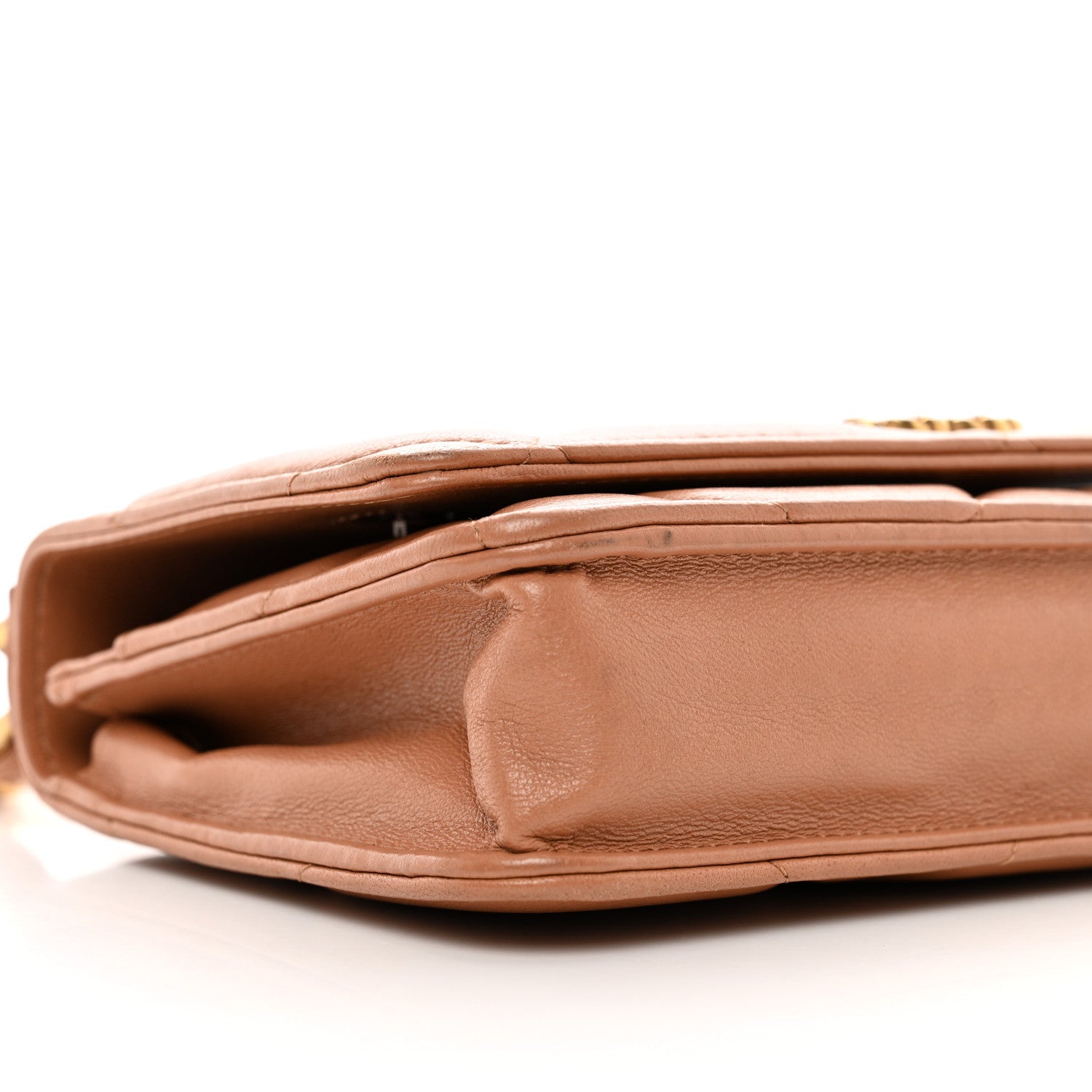 Chanel Lambskin Quilted Chanel 19 Wallet On Chain WOC Brown 10 of 14