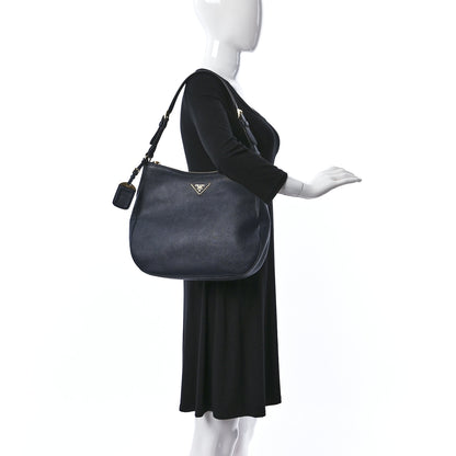 Prada Saffiano Lux Shoulder Bag Baltico 2 of 9