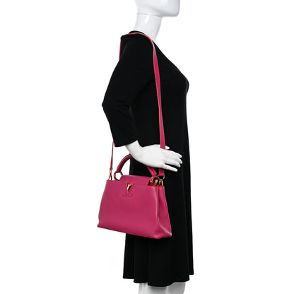 Louis Vuitton Taurillon Capucines BB Hibiscus Flamingo 2 of 11
