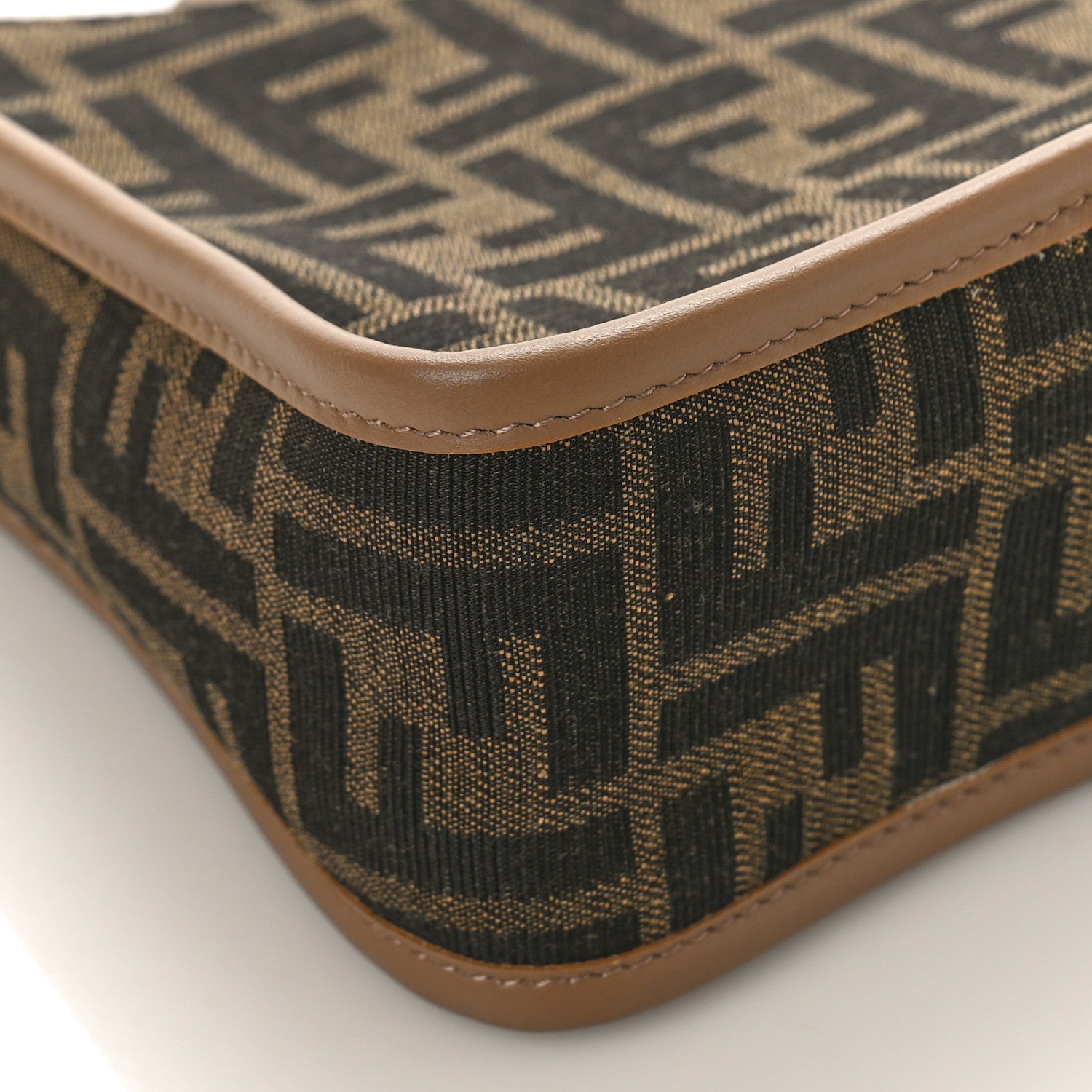 Fendi Fabric Jacquard Vitello Grace FF 1974 Mini Fendessence Shoulder Bag Tobacco Moro Ebano 7 of 8