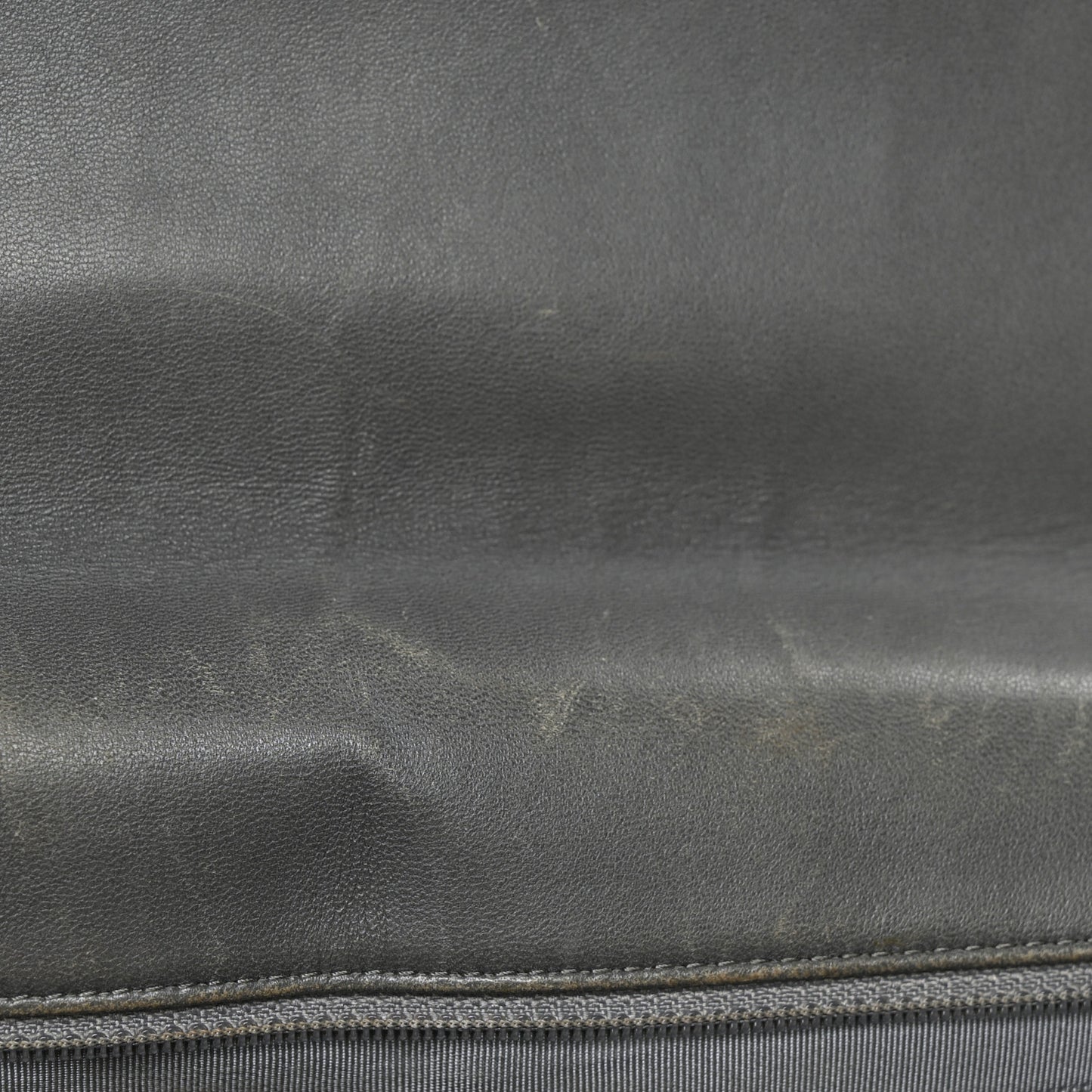 Patent Quilted Maxi Single Flap Grey