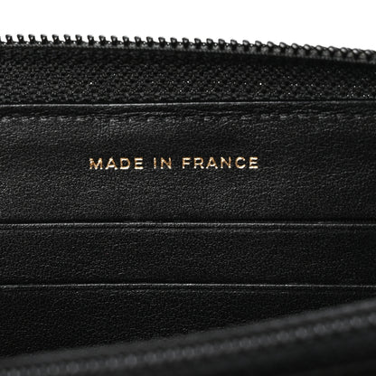 Chanel Caviar Quilted Small Boy Zip Around Wallet Black 7 of 10