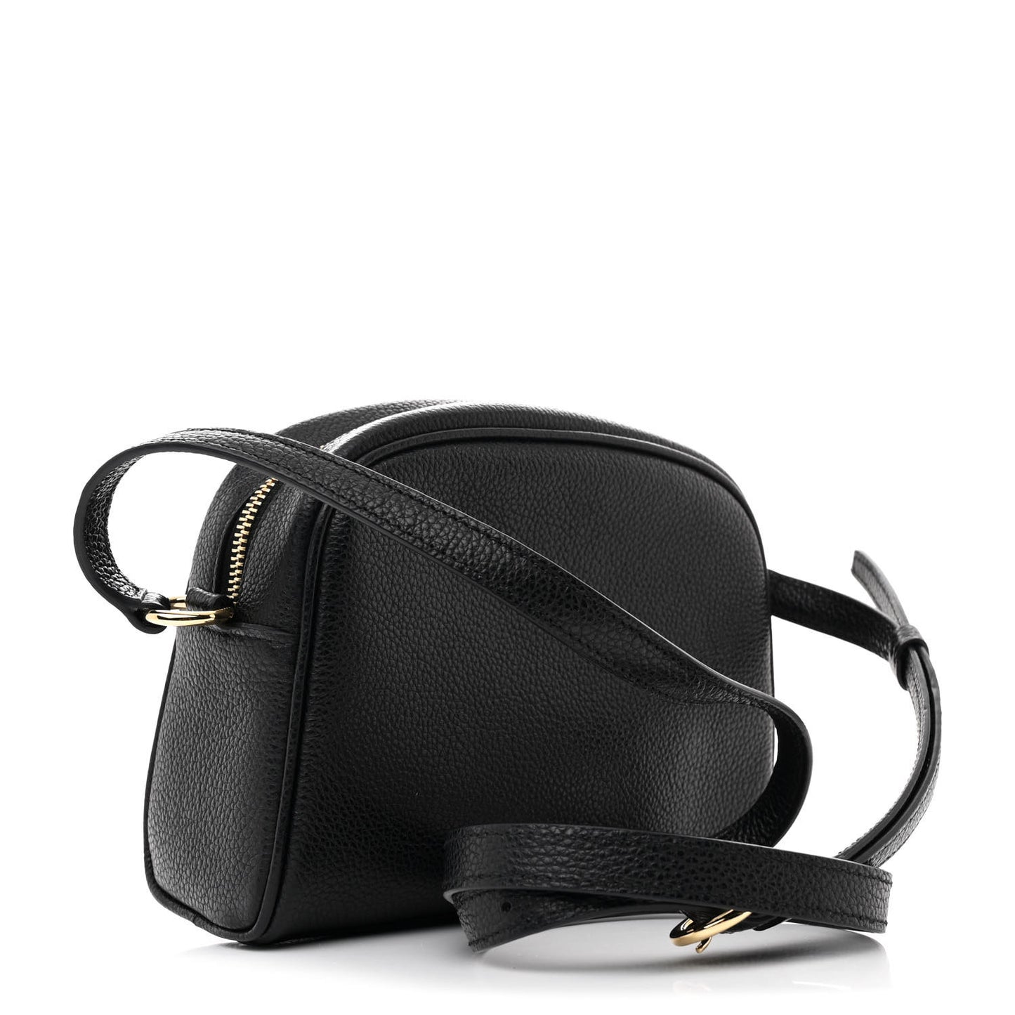 Calfskin Travel Camera Crossbody Bag Black
