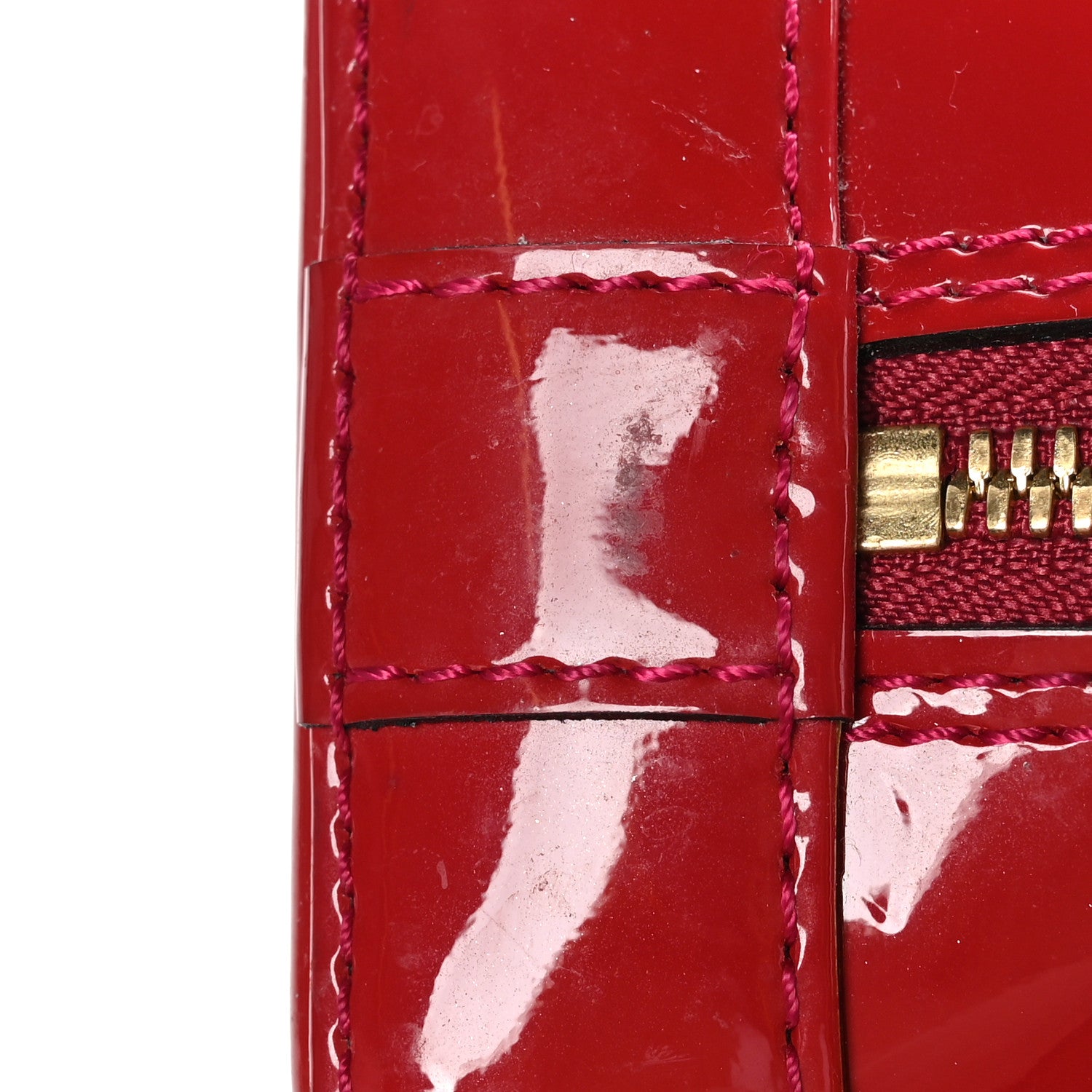 Louis Vuitton Vernis Alma BB Pomme D'Amour 9 of 9