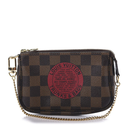 Louis Vuitton Damier Ebene Complice Trunks and Bags Mini Pochette Accessories Red 1 of 8