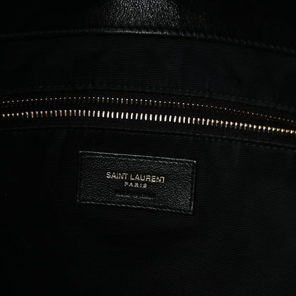 Saint Laurent Lambskin Quilted Maxi Icare Shopping Tote Black 7 of 12