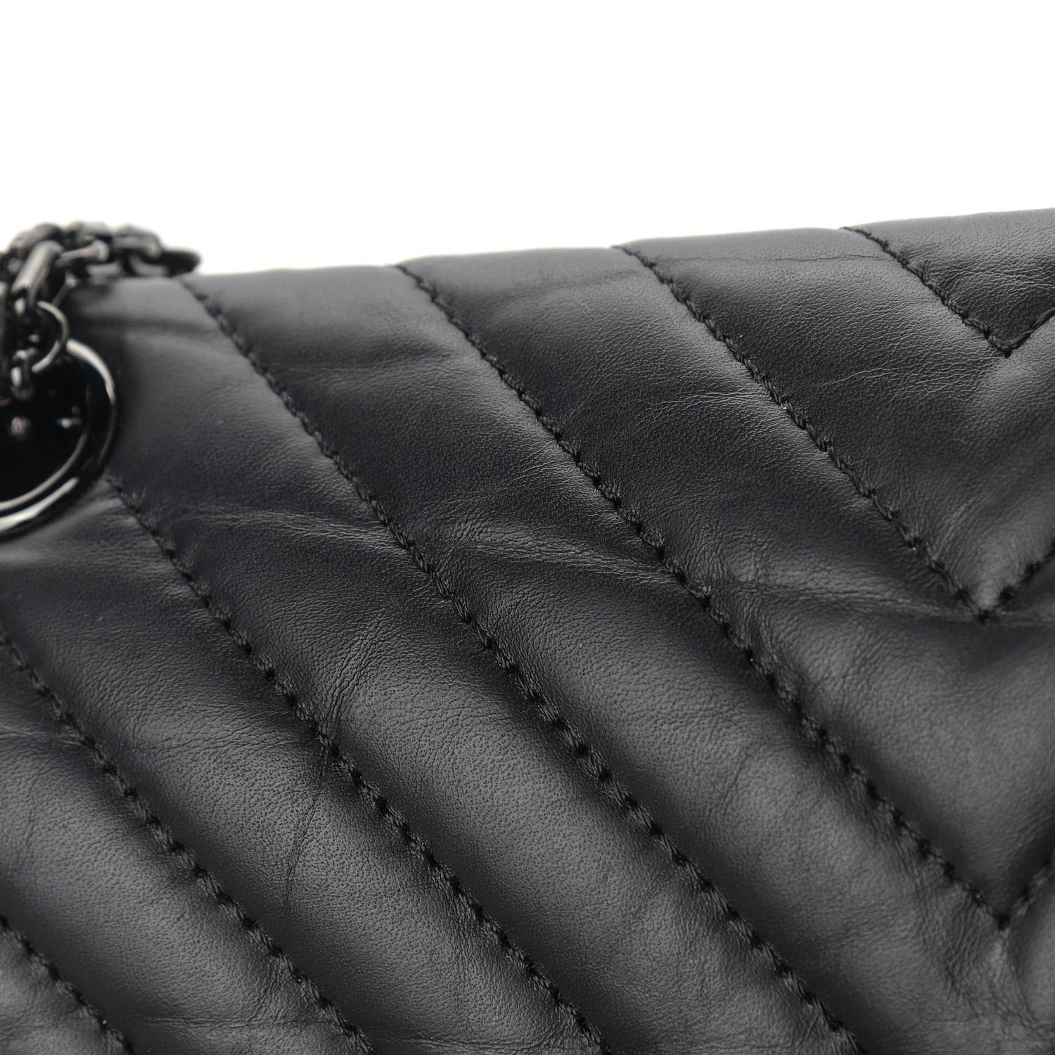 Chanel Aged Calfskin Chevron Quilted 2.55 Reissue 225 Flap So Black 13 of 13