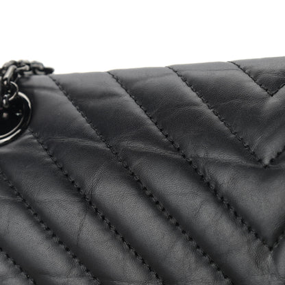 Chanel Aged Calfskin Chevron Quilted 2.55 Reissue 225 Flap So Black 13 of 13