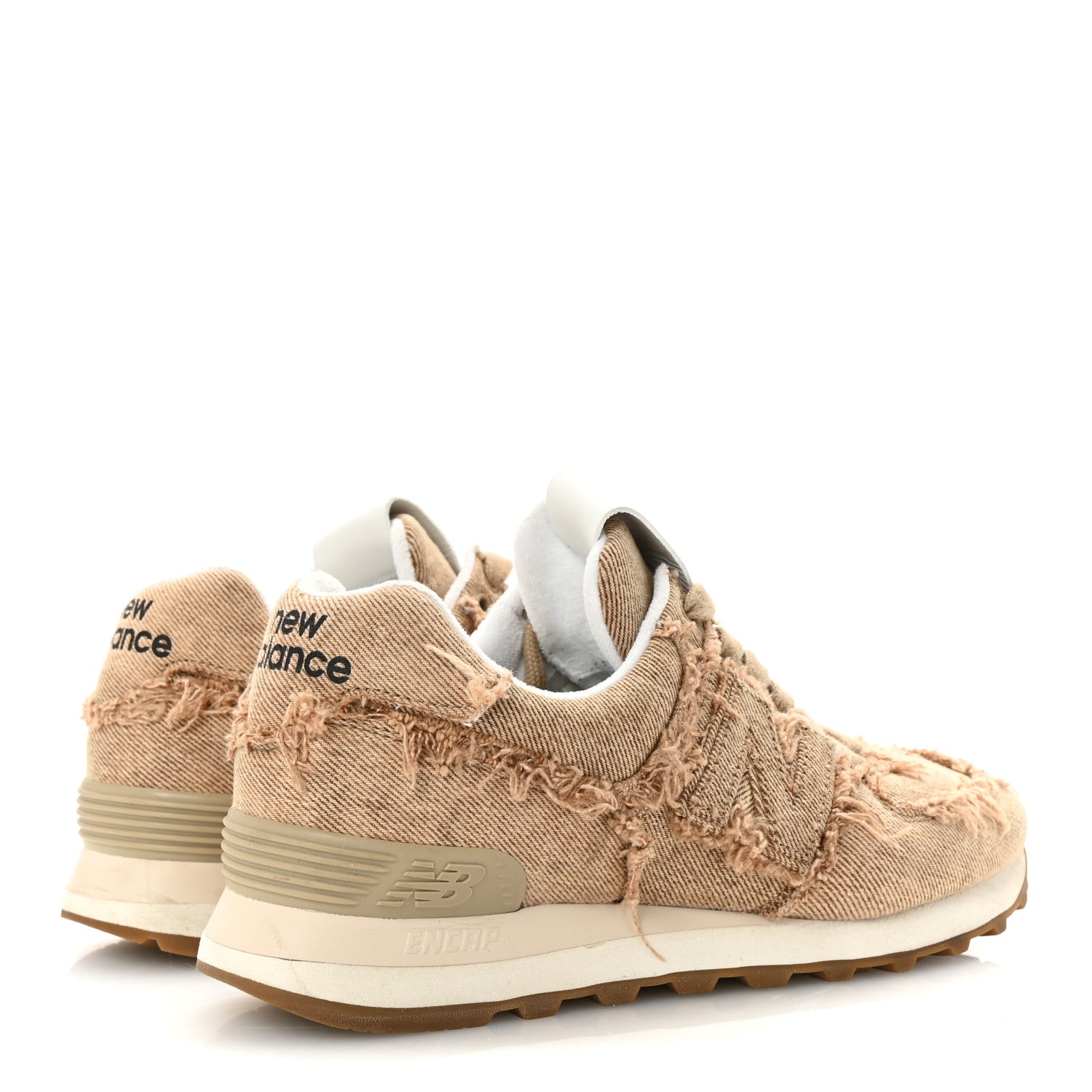 Miu Miu X NEW BALANCE Denim Marmorizzato 574 Sneakers 36 Cognac 5 of 8