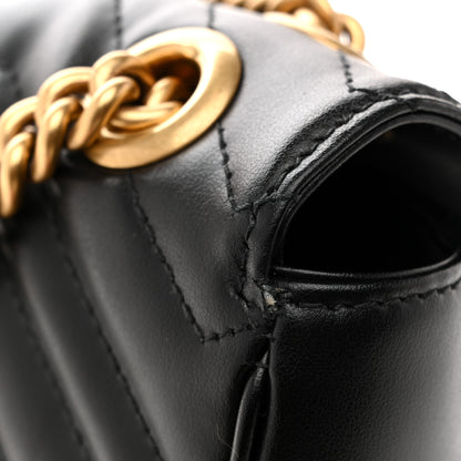 Gucci Calfskin Matelasse Small GG Marmont Shoulder Bag Black 13 of 13