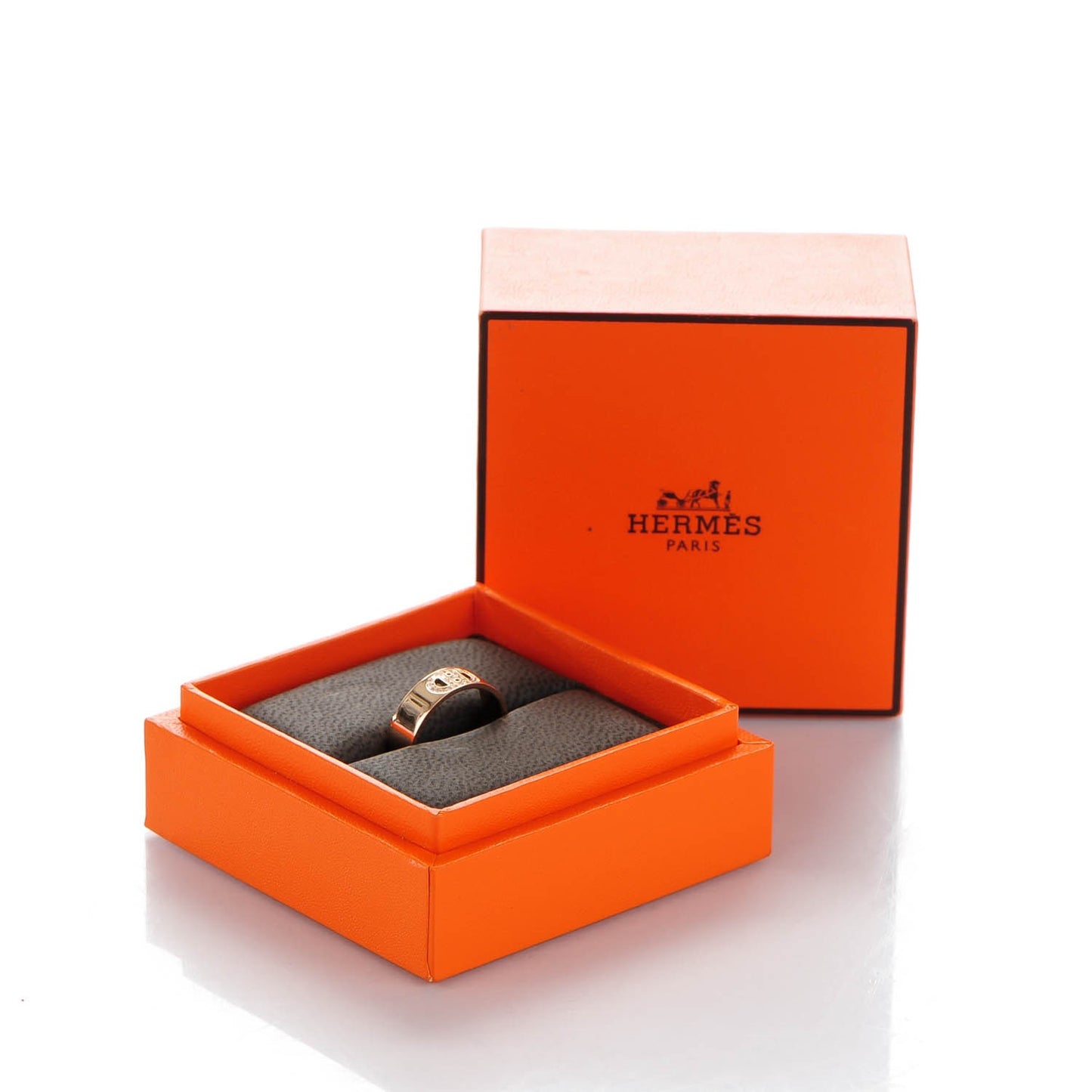 18K Rose Gold Diamond PM H D'Ancre Ring 51 5.75