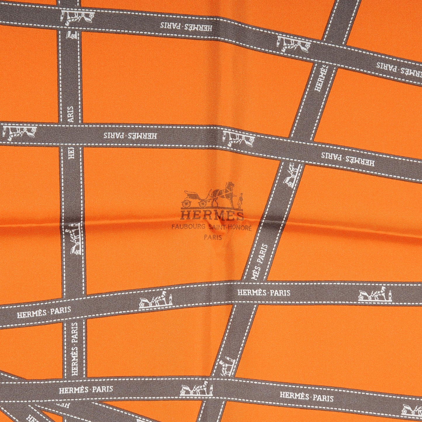 Silk Bolduc Orange Scarf 90
