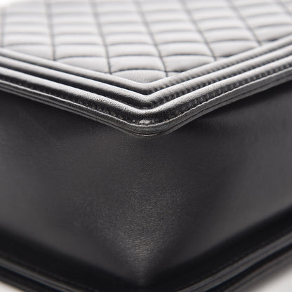 Chanel Lambskin Quilted Large Boy Flap Black 13 of 13