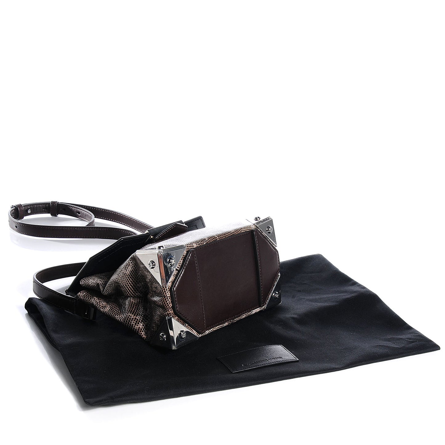 Lizard Embossed Marion Prisma Crossbody Bag Geyser