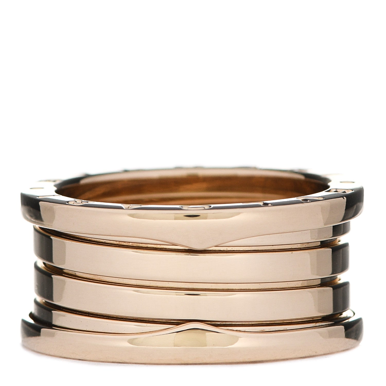 Bulgari 18K Yellow Gold B.Zero1 Four-Band Ring 58 8.25 3 of 6
