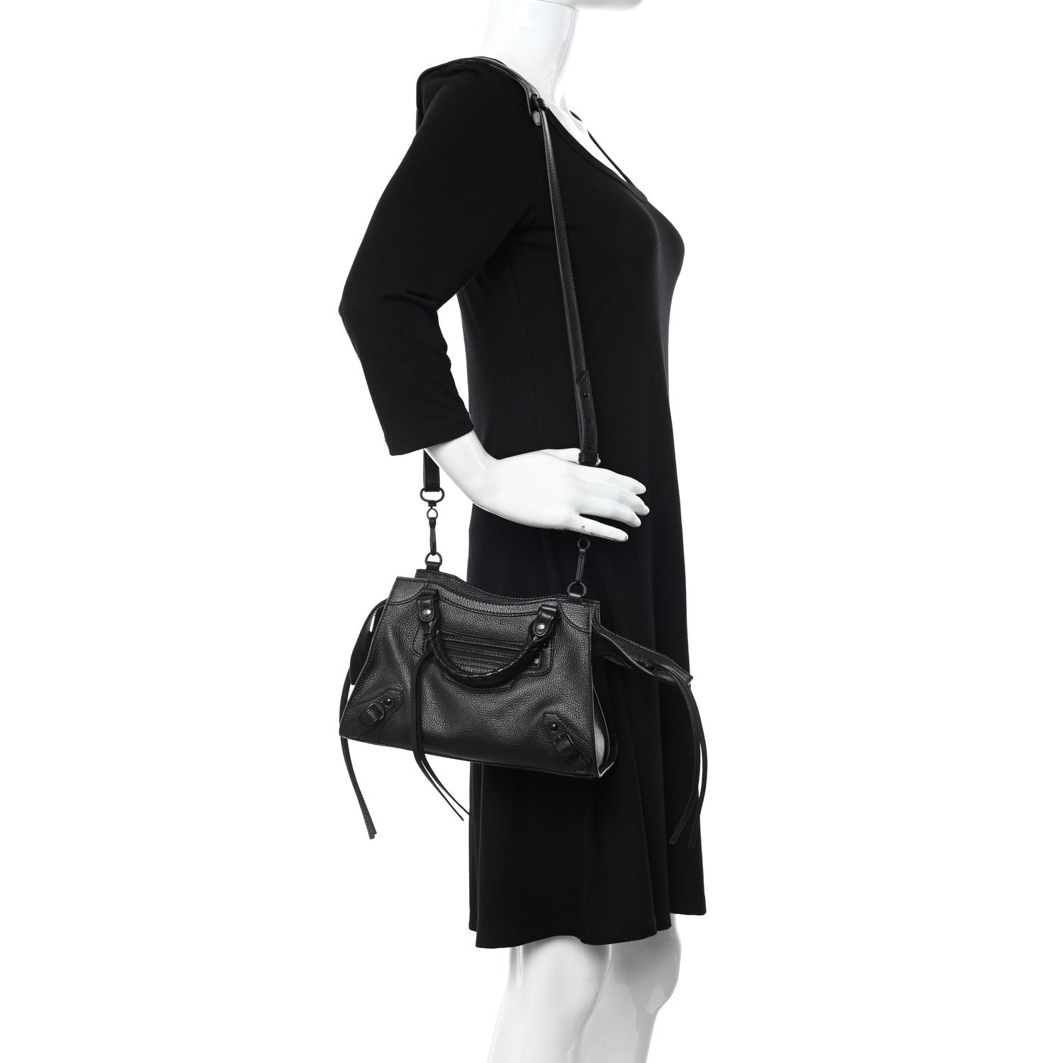 Balenciaga Grained Calfskin Neo Classic Black Hardware XS City Black 2 of 10