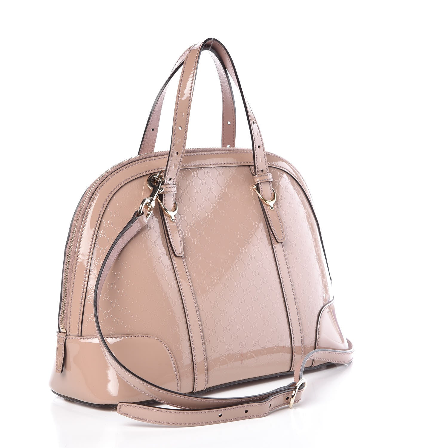 Gucci Patent Microguccissima Small Nice Top Handle Dome Bag Dark Cipria 4 of 20