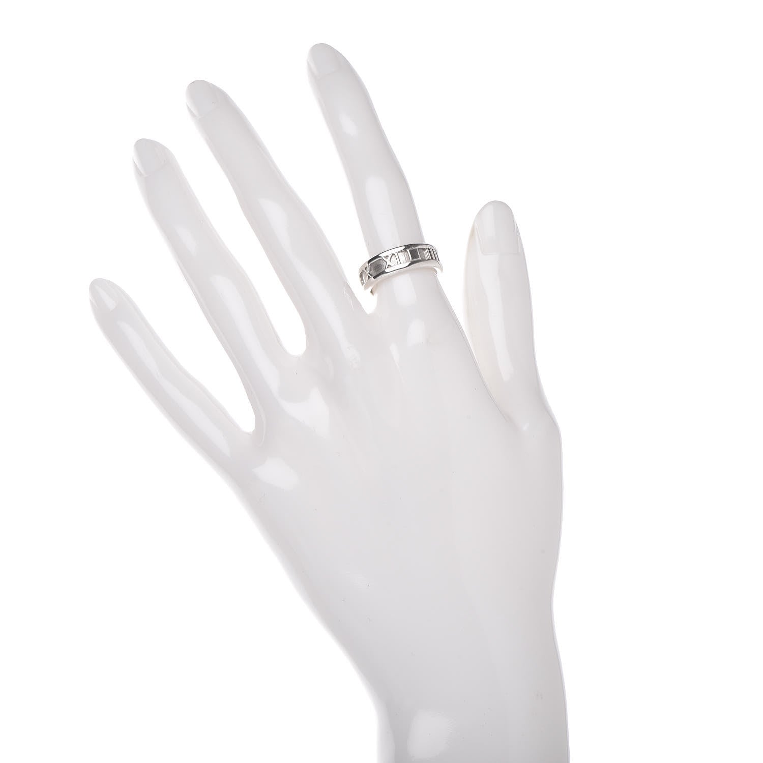 Tiffany Sterling Silver Atlas Ring 50 5.25 2 of 4