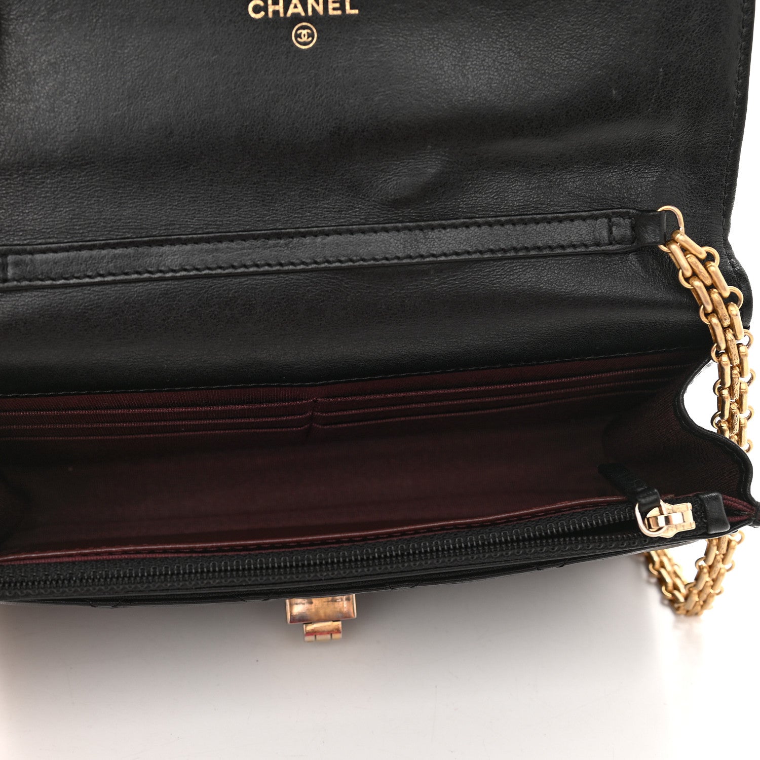 Chanel Aged Calfskin Quilted Reissue Wallet On Chain WOC Black 5 of 10