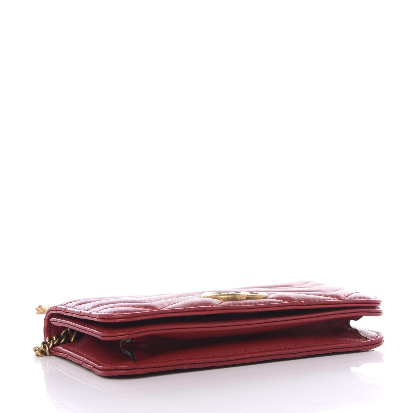 Calfskin Matelasse GG Marmont Mini Bag Hibiscus Red