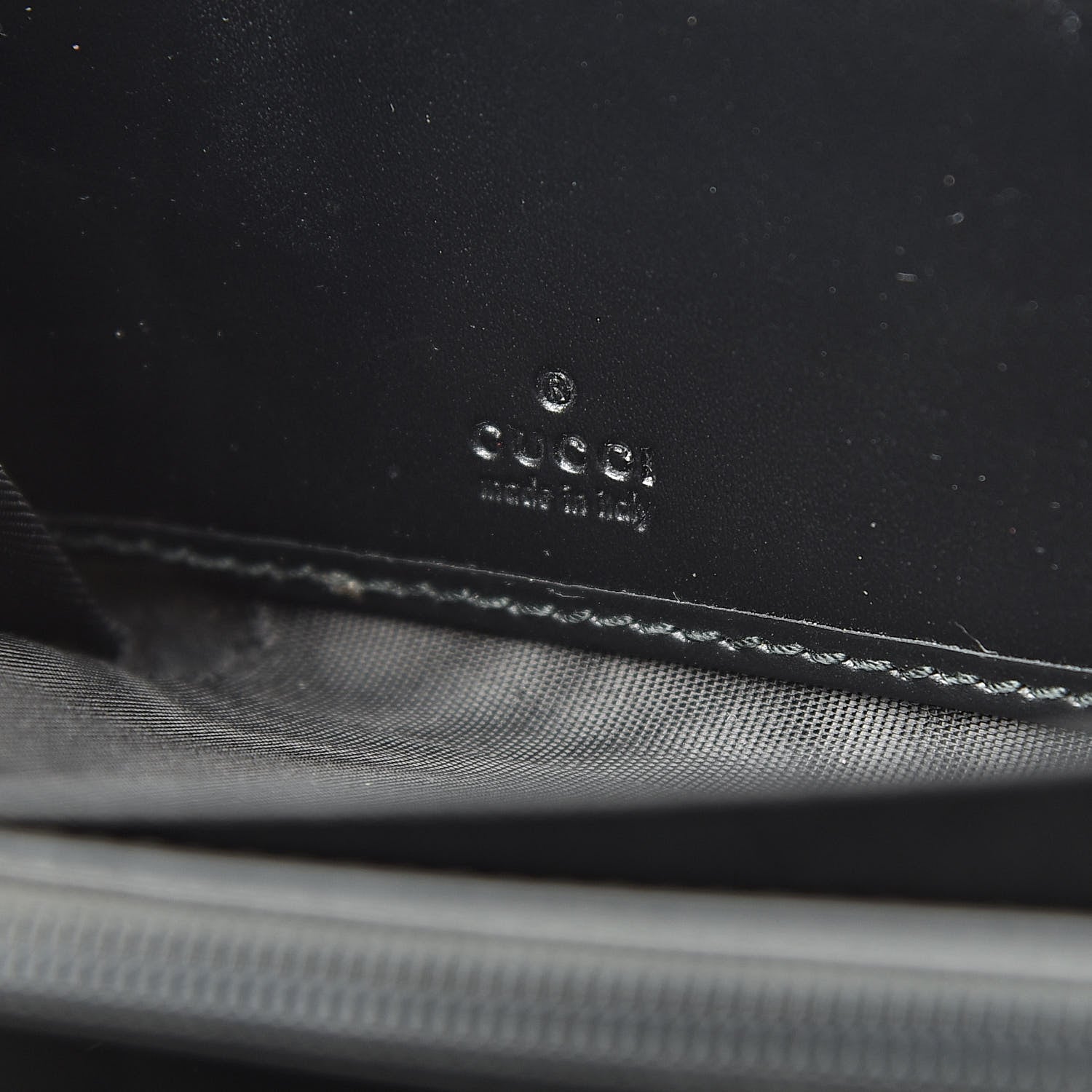 Gucci Guccissima Bow Zip Around Wallet Black 6 of 15