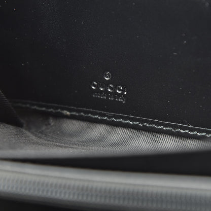 Gucci Guccissima Bow Zip Around Wallet Black 6 of 15