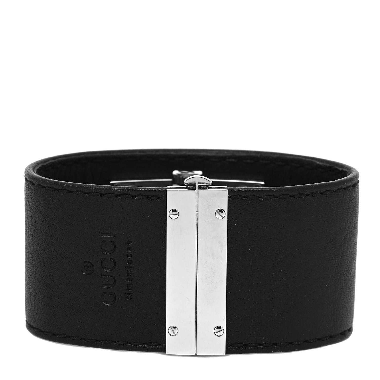 Gucci Stainless Steel Calfskin 33mm 7800L Quartz Watch Black 3 of 4