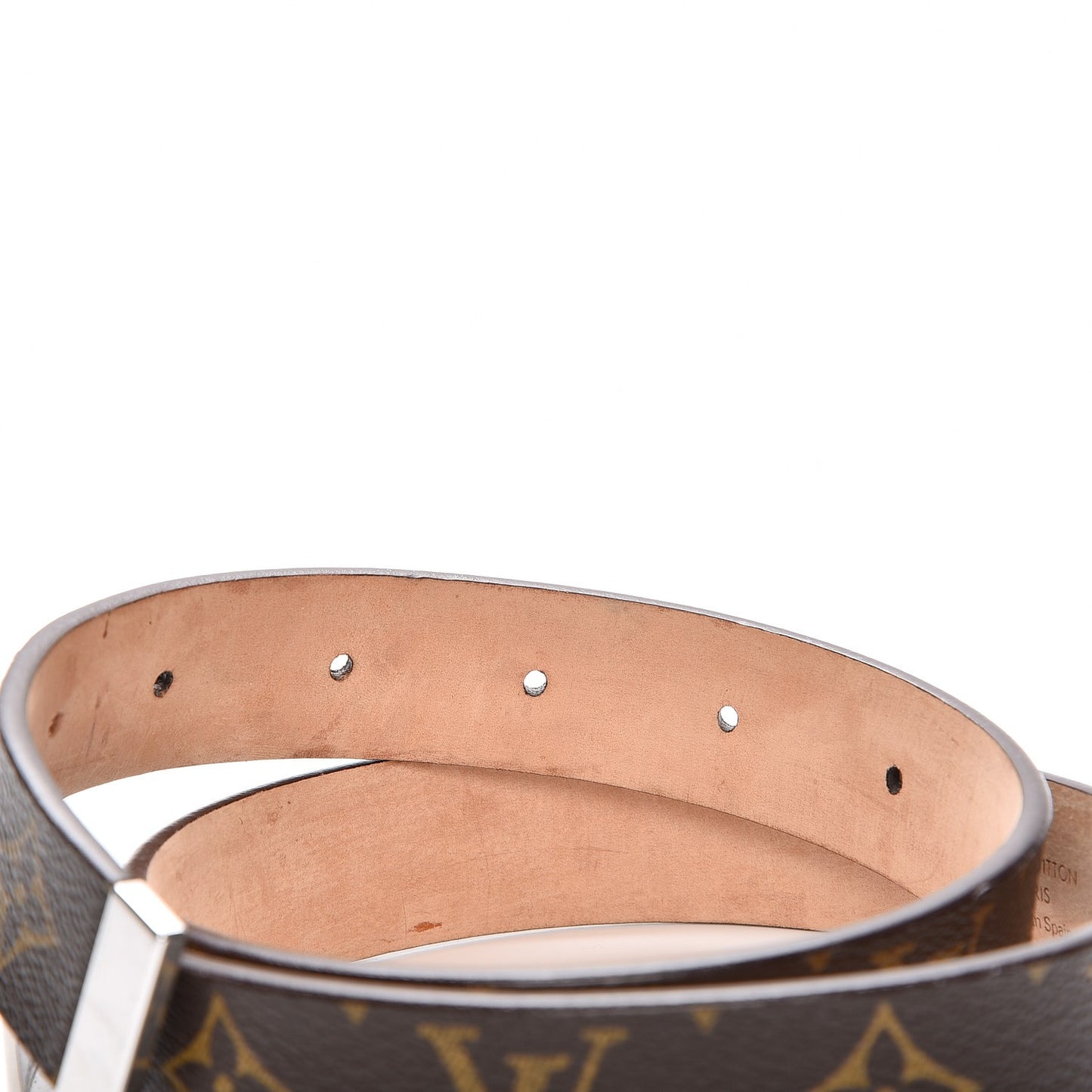 Monogram Ceinture Belt Silver Buckle 80 32