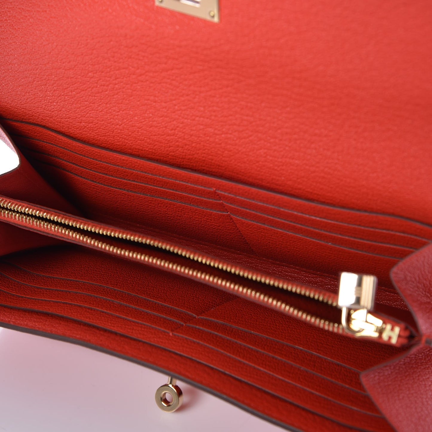 Chevre Mysore Kelly Longue Wallet Rouge Tomate