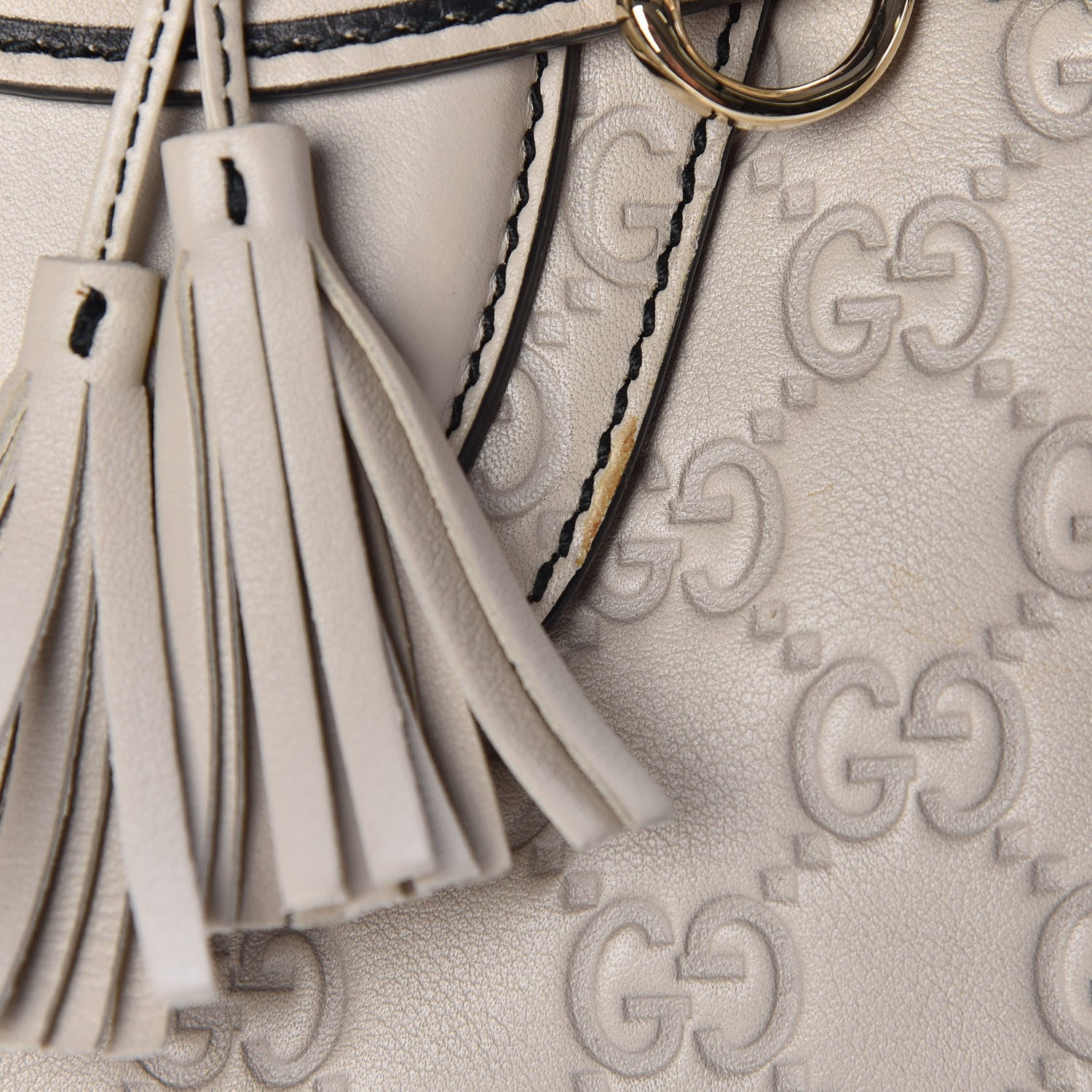 Gucci Guccissima Signature Medium Emily Shoulder Bag Mystic White 9 of 11