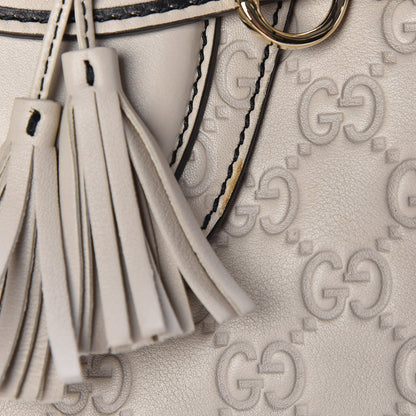 Gucci Guccissima Signature Medium Emily Shoulder Bag Mystic White 9 of 11