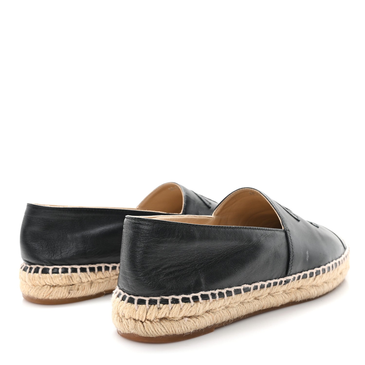 Chanel Lambskin CC Espadrilles 40 Black 5 of 10