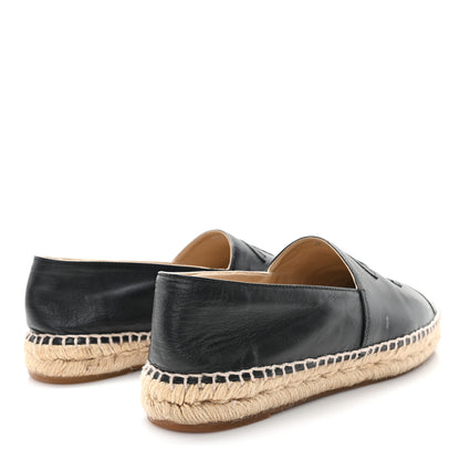 Chanel Lambskin CC Espadrilles 40 Black 5 of 10