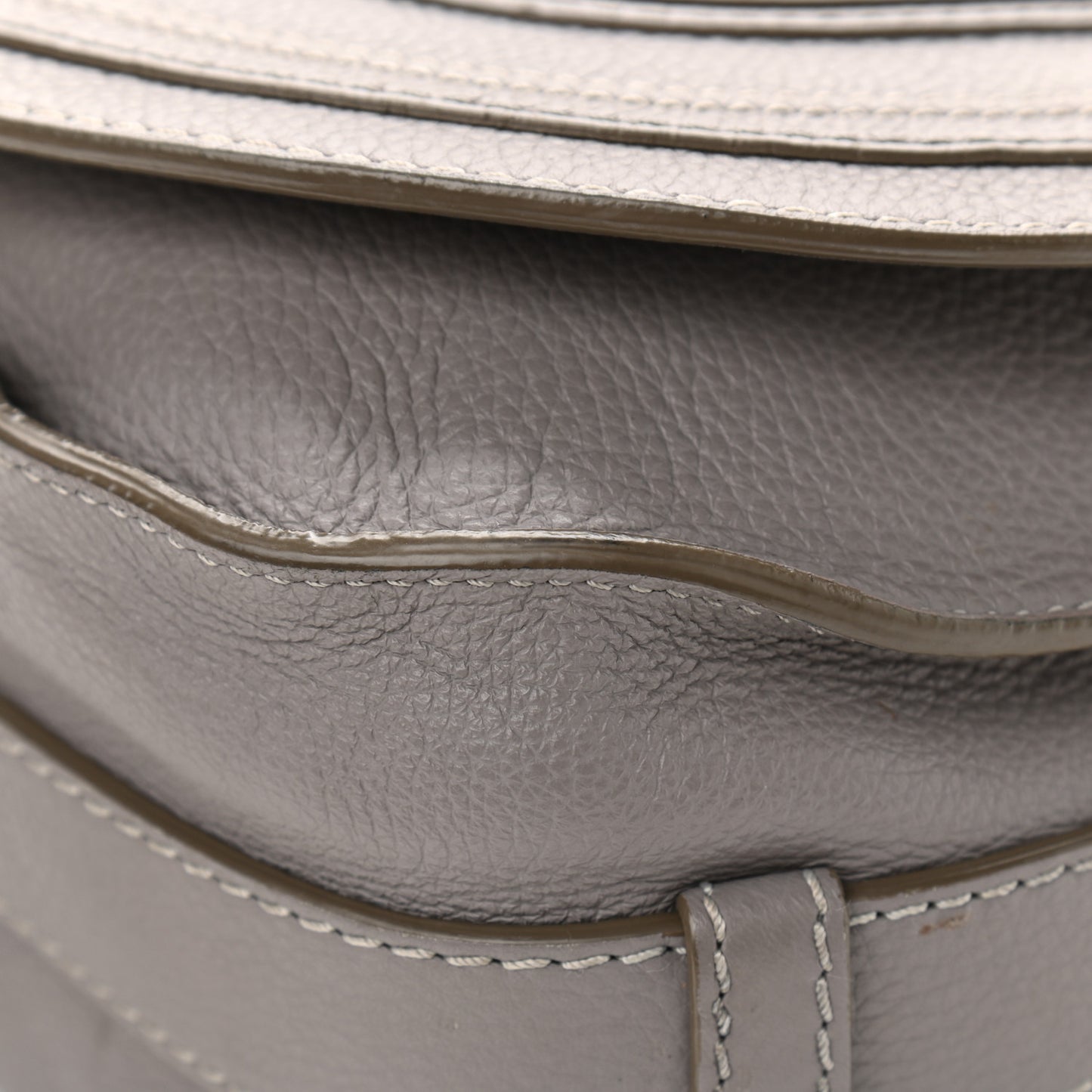 Calfskin Medium Marcie Round Crossbody Bag Cashmere Grey