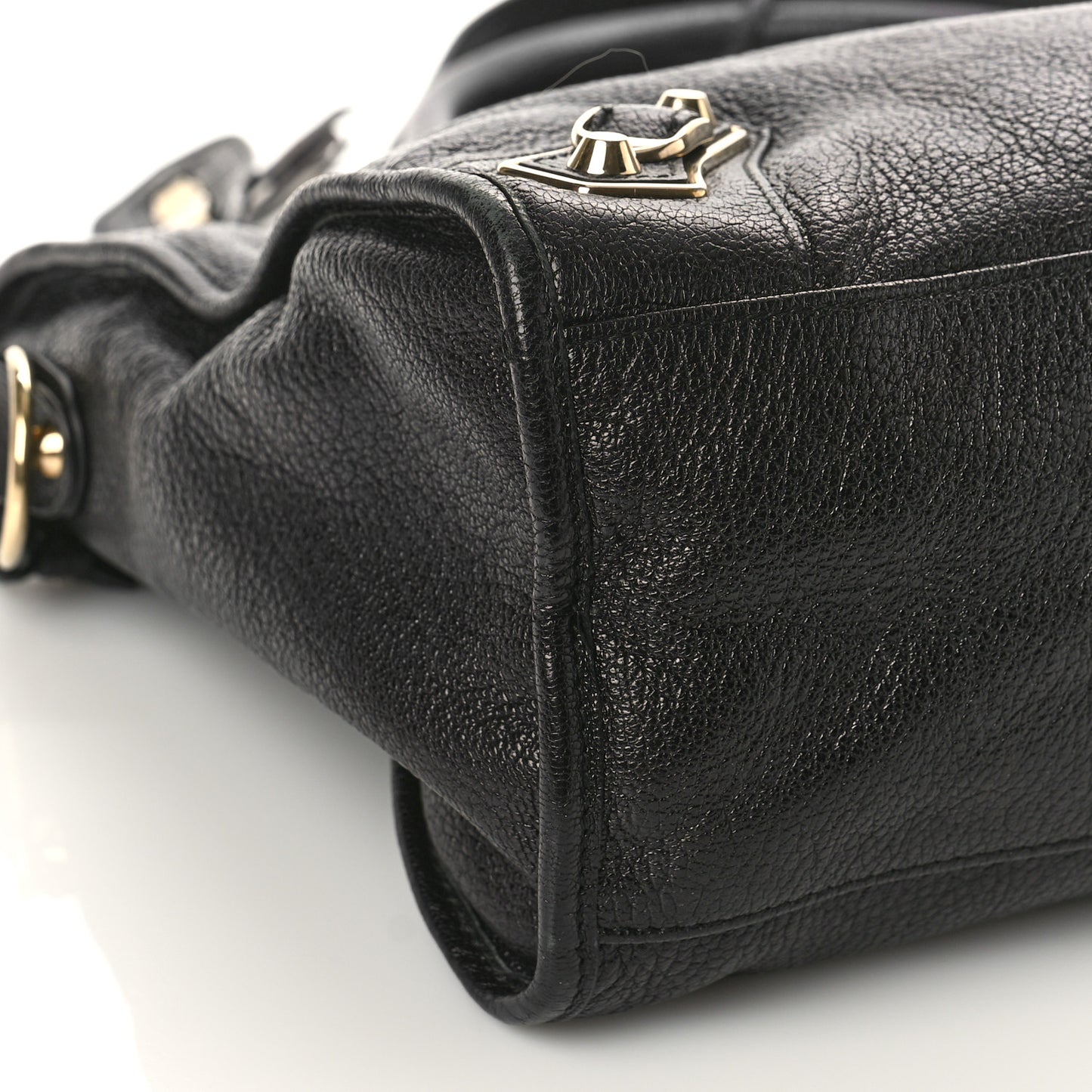 Chevre Gold Metallic Edge Hardware City Black