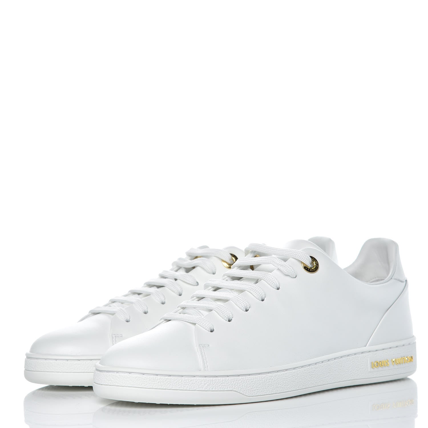 Louis Vuitton Calfskin Frontrow Sneakers 37.5 White 3 of 8