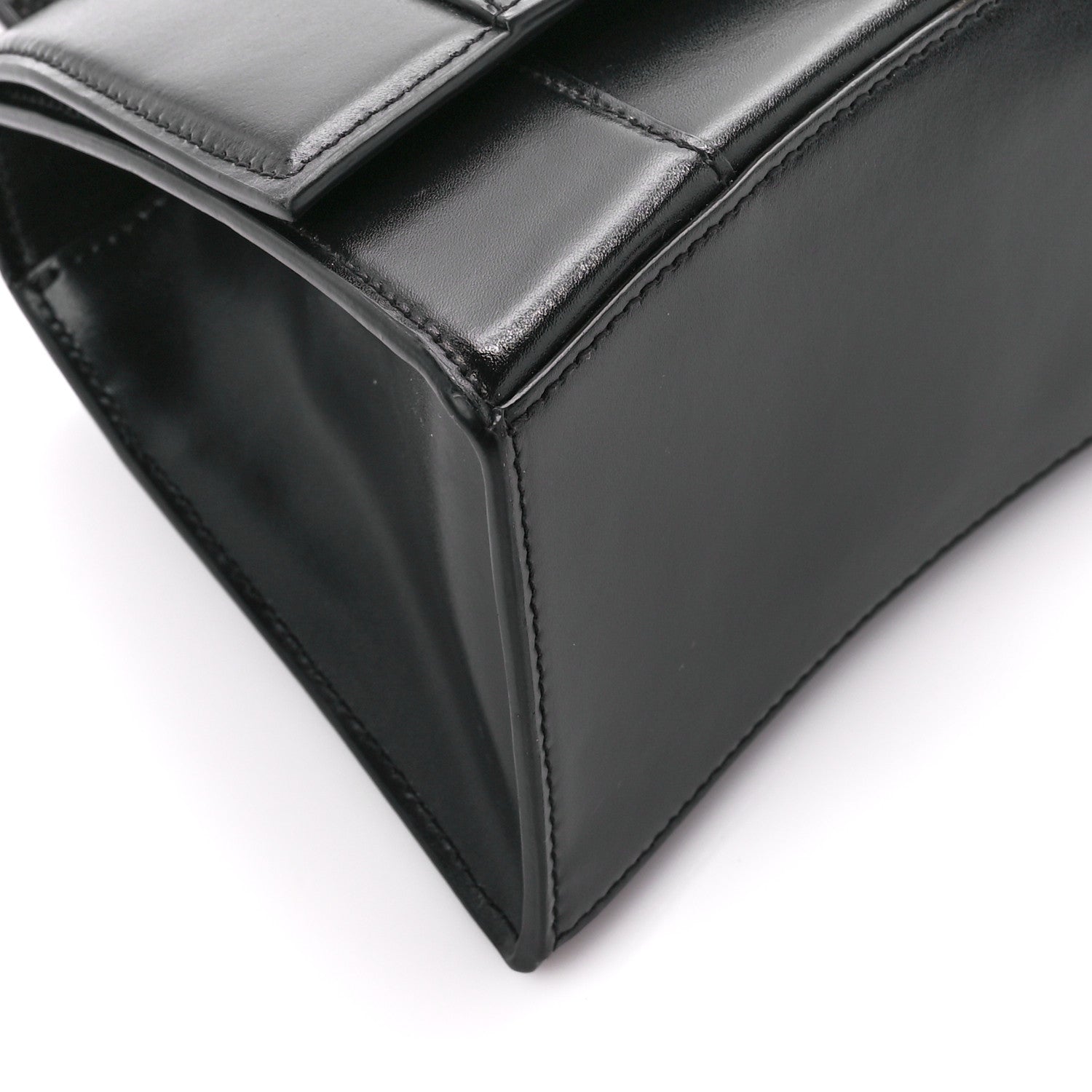 Balenciaga Shiny Box Calfskin Small Hourglass Top Handle Bag Black 9 of 11